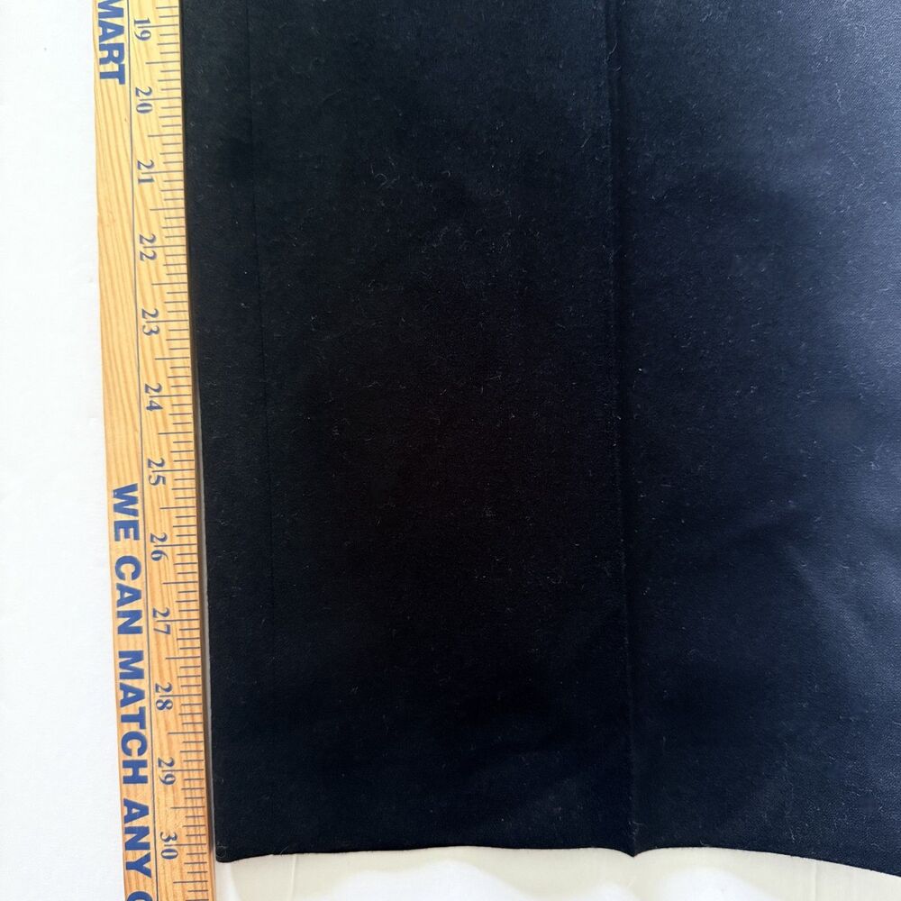 VTG Talbots Black Italian Wool Dress Pants Side Zip Stretch Tailored Trousers 8 - Picture 6 of 9
